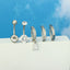 1 Piece Belly Rings Set Geometric 316 Stainless Steel with Copper Inlay Zircon