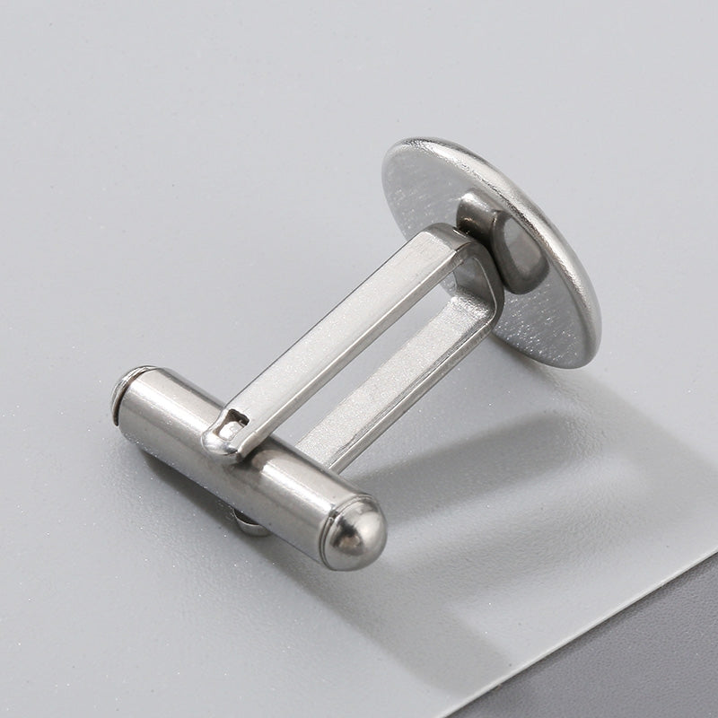 Stainless Steel Geometric Flower Cufflinks and DIY Jewelry Accessories