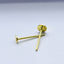 1 Piece Copper Geometric Auricular Needle Earrings 13*3mm 13*4mm Gold Tone Jewelry Accessories