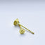 1 Piece Copper Geometric Auricular Needle Earrings 13*3mm 13*4mm Gold Tone Jewelry Accessories
