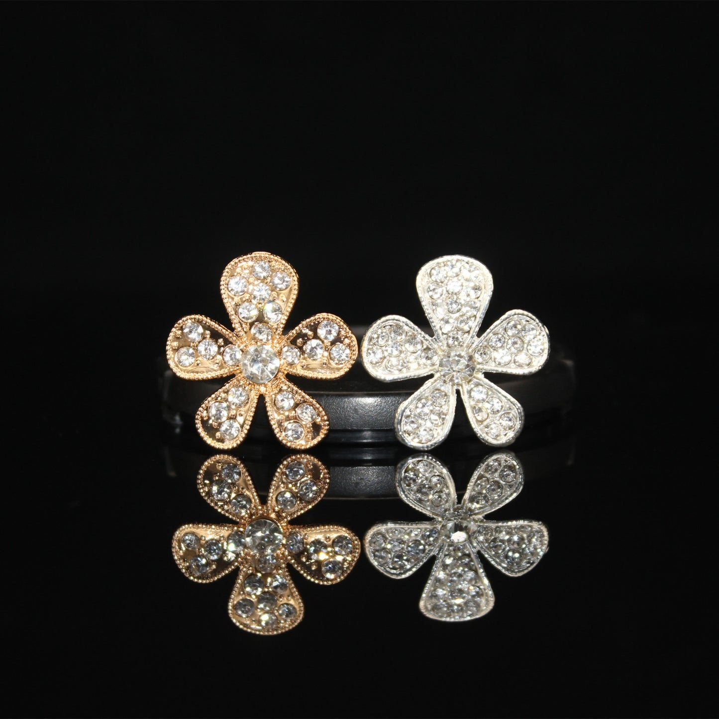 Zinc Alloy Rhinestone Flower DIY Craft Material