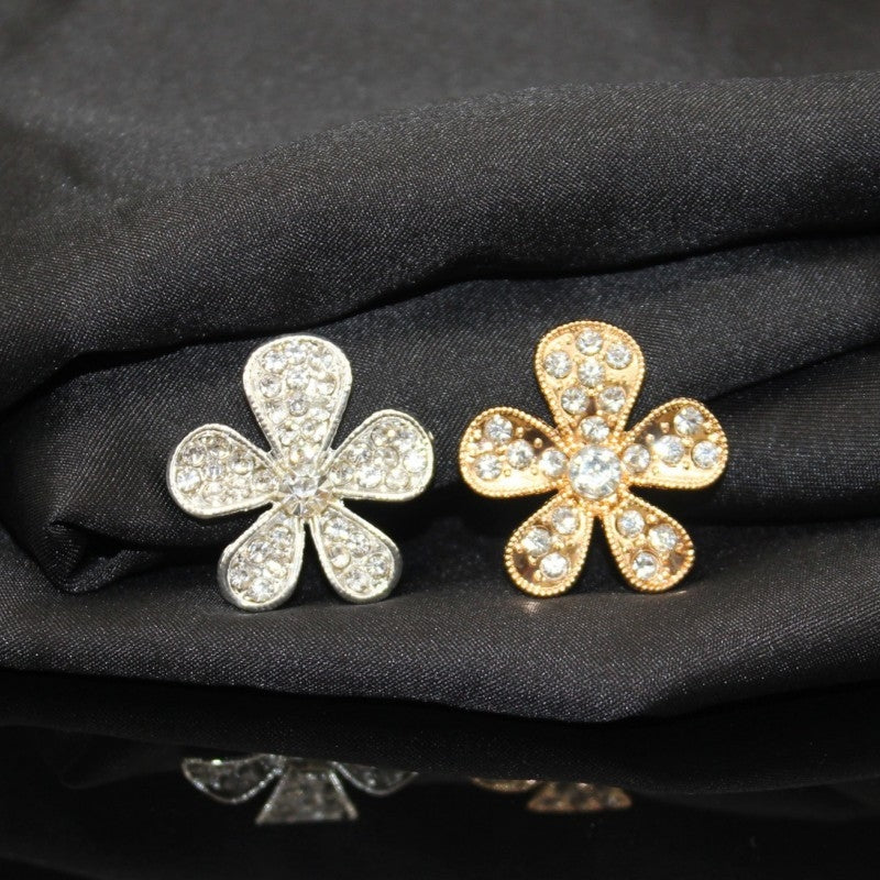 Zinc Alloy Rhinestone Flower DIY Craft Material