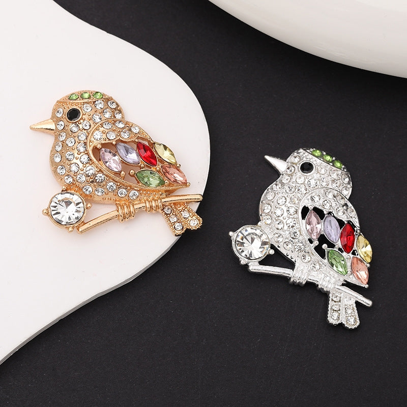 Zinc Alloy Rhinestone Bird DIY Accessories for Shoes and Phone Cases