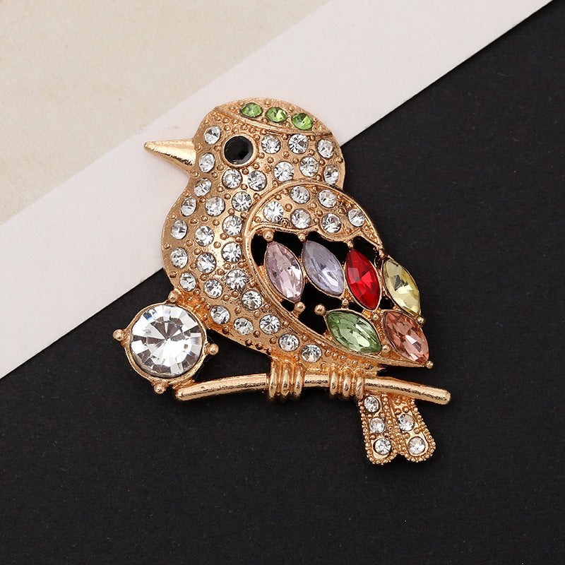 Zinc Alloy Rhinestone Bird DIY Accessories for Shoes and Phone Cases