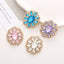 1 Piece 37x42mm Alloy Crystal Rhinestone Oval Flower DIY Accessories for Shoes and Phone Cases