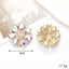 4cm Zinc Alloy Gemstone Crystal Flower DIY Ornament Beads Accessories