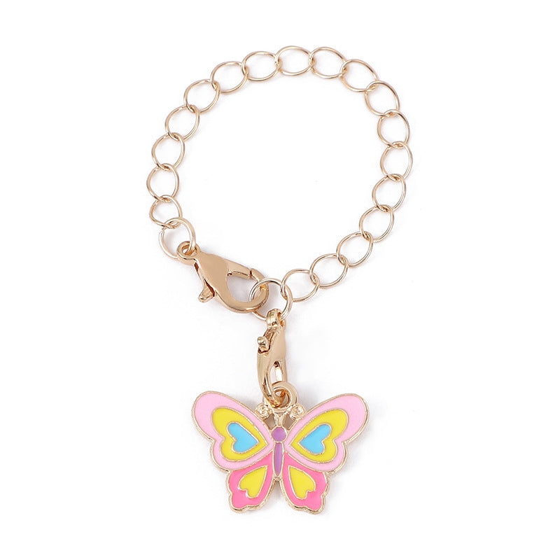 Alloy Butterfly Charm with Lobster Clasp for Bags and Accessories