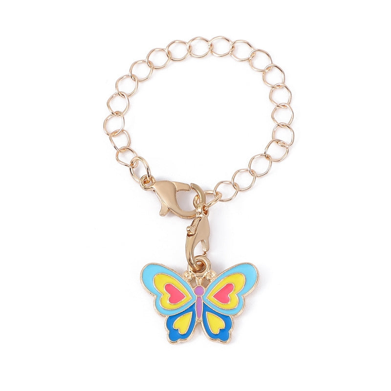 Alloy Butterfly Charm with Lobster Clasp for Bags and Accessories