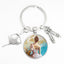 Artistic Ballet Dancer Round Alloy Metal Keychain Pendant