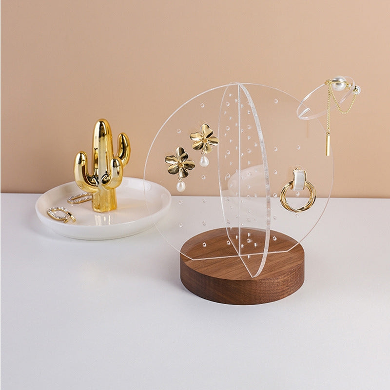 Acrylic Metal Jewelry Display Stand for Earrings and Accessories