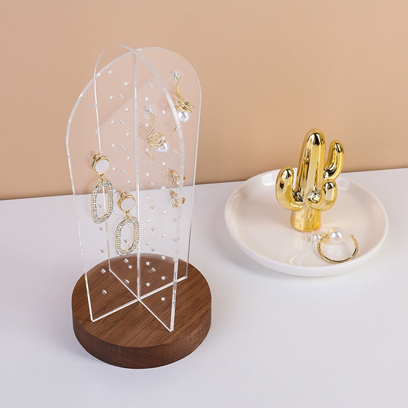 Acrylic Metal Jewelry Display Stand for Earrings and Accessories