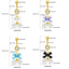 Belly Button Ring Bow Knot Bell Pendant 316 Stainless Steel with Rhinestones and Gold Plating