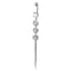 Geometric Stainless Steel Zircon Inlay Long Tassel Belly Ring with Faux Pearl