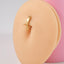 1 Piece 18K Gold Plated Stainless Steel Belly Ring - Tropical Solid Color Curved Barbell 14G