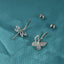 Dragonfly and Butterfly Zircon Inlay Stainless Steel Belly Ring