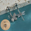 Dragonfly and Butterfly Zircon Inlay Stainless Steel Belly Ring