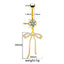 Elegant Bow Knot Belly Ring - 316 Stainless Steel with Rhinestones and Gold Plating