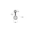 Elegant Zircon Inlay Pure Titanium Belly Ring