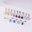 1 Piece Belly Rings Fashion Water Droplets G23 Titanium Synthetic Opal Zircon Inlay Synthetic Opal Zircon