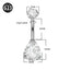 G23 Titanium Water Droplet Belly Ring with Synthetic Opal and Zircon Inlay