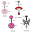 Hip-Hop Exaggerated Rock Lips Butterfly Skull Belly Button Ring - Stainless Steel Alloy with Rhinestones and White Gold Plating