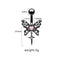 Hip-Hop Exaggerated Rock Lips Butterfly Skull Belly Button Ring - Stainless Steel Alloy with Rhinestones and White Gold Plating