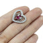 Heart Shape Winged Spider Belly Ring with Rhinestone Inlay - Gold & Silver Plated