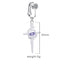 Vintage Cross Heart Belly Ring - 316 Stainless Steel with Rhinestones, Gold Plated