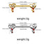 Nordic Gothic Heart Shape Belly and Nipple Rings - 316 Stainless Steel with Rhinestone Inlay, White and Gold Plated