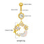 1 Piece Belly Rings Classic Star Heart Butterfly Design 316 Stainless Steel Alloy with Resin Rhinestones Glass Gold Plated