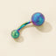 18K Gold Plated Stainless Steel Belly Ring with Matte Ball Design