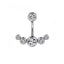 1 Piece Belly Ring Simple Style Round 316 Stainless Steel Inlay Zircon 18K Gold Plated Fashion Navel Piercing