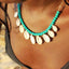 Bohemian Turquoise Shell Pendant Women's Necklace