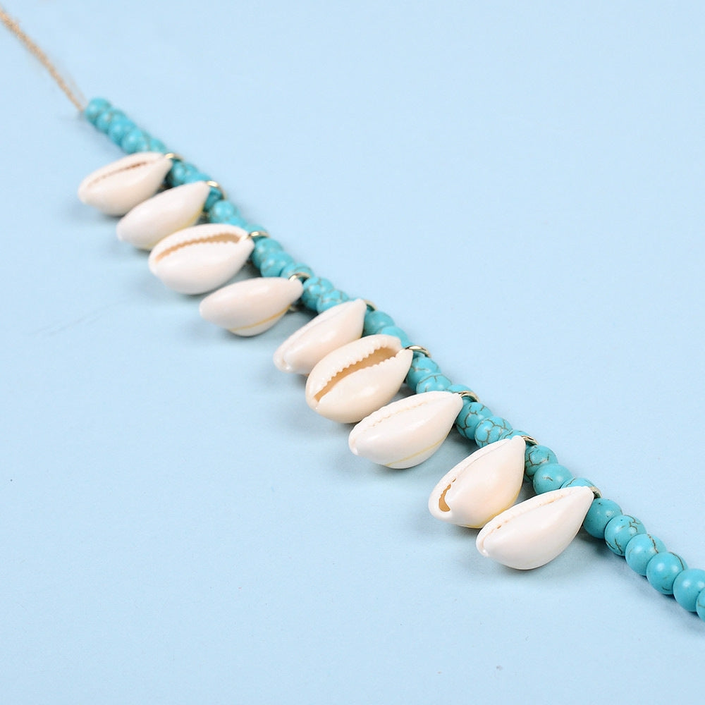 Bohemian Turquoise Shell Pendant Women's Necklace