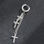 Casual Hip-hop Gothic Cross Stainless Steel Chain Tassel Earrings for Men