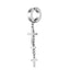 Casual Hip-hop Gothic Cross Stainless Steel Chain Tassel Earrings for Men