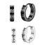 Casual Roman Numerals Stainless Steel Hoop Earring for Men