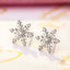 1 Piece Casual Snowflake Zircon Copper Ear Studs - Elegant Christmas Gift