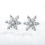 1 Piece Casual Snowflake Zircon Copper Ear Studs - Elegant Christmas Gift