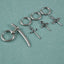 1 Piece Casual Simple Style Solid Color 304 Stainless Steel Cross Sword Pendant Drop Earrings