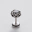 1 Piece Vintage Geometric 316 Stainless Steel Black Zircon Men's Ear Studs