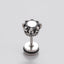 1 Piece Vintage Geometric 316 Stainless Steel Black Zircon Men's Ear Studs