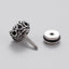 1 Piece Vintage Geometric 316 Stainless Steel Black Zircon Men's Ear Studs