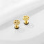 Chinoiserie Geometric Stainless Steel Fortune Ear Studs