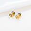 Chinoiserie Geometric Stainless Steel Fortune Ear Studs