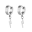 Cool Lightning Stainless Steel Ear Clips - Fashion Hip Hop Style Earrings