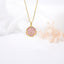 Copper Gold-Plated Rose Flower Pendant Necklace for Women