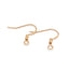 Copper Geometric U-Shaped Earring Hooks with Bead for DIY Jewelry Making