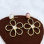 Copper Irregular Hook Earring Findings with Alloy Flower Pearl DIY Jewelry Accessories