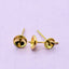 Copper Bowl-Shaped Ear Stud with Needle - Gold Plated, 4/5mm Inner Diameter